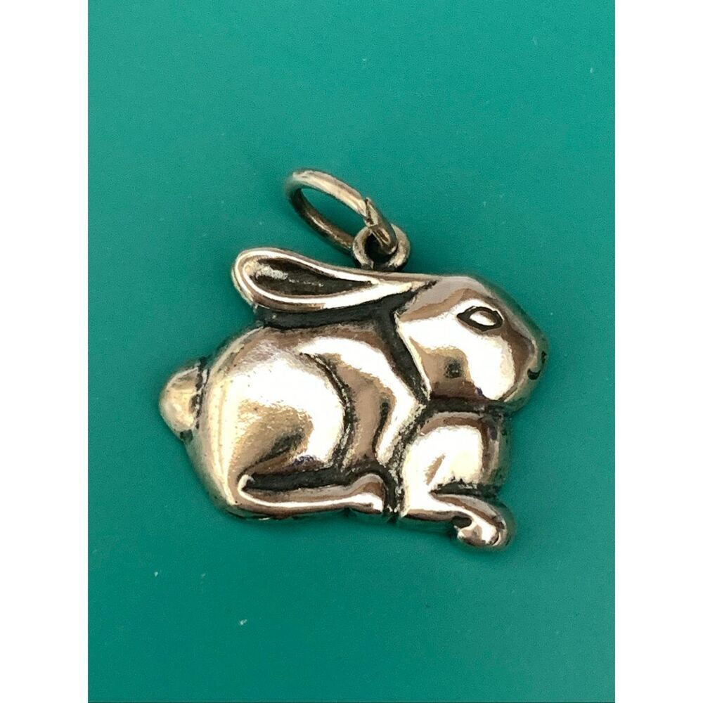 Rabbit Sterling Silver Jewelry Charm #keepsake bunny #spring #Easter